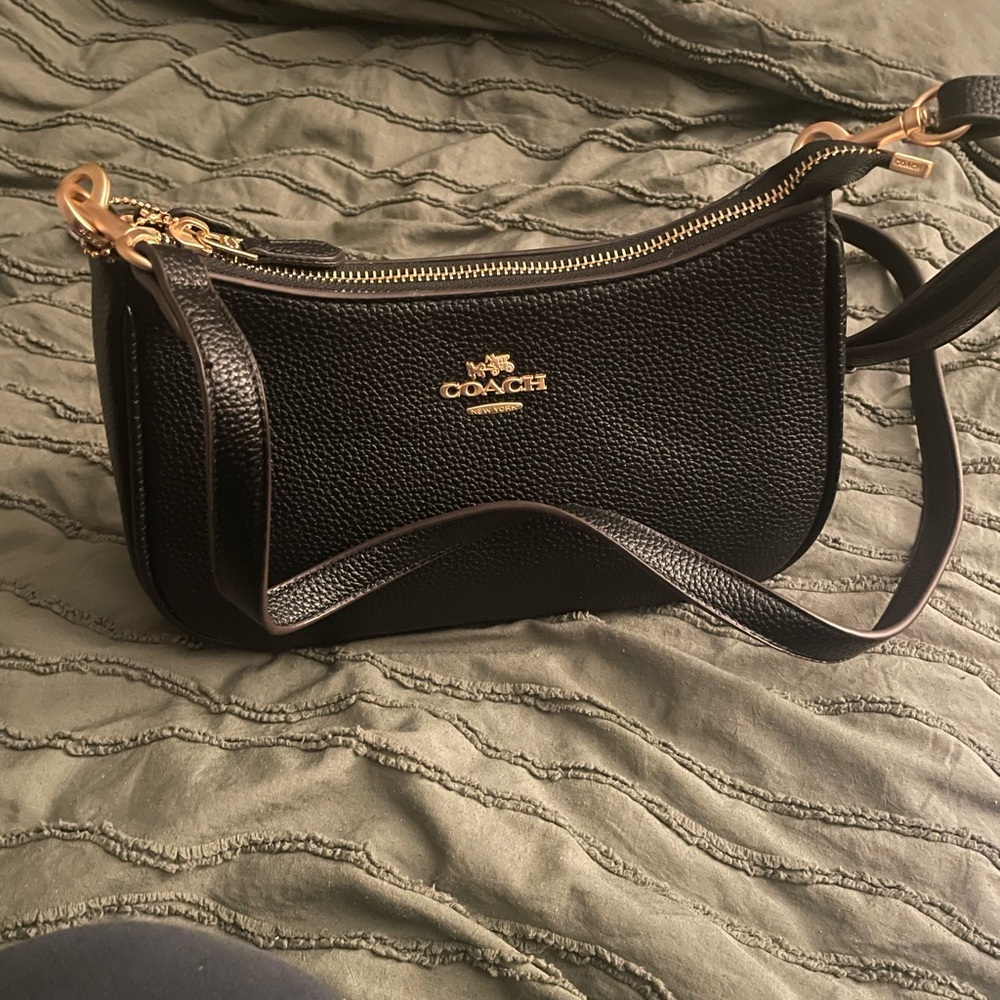 Coach Black Leather Crossbody Bag
